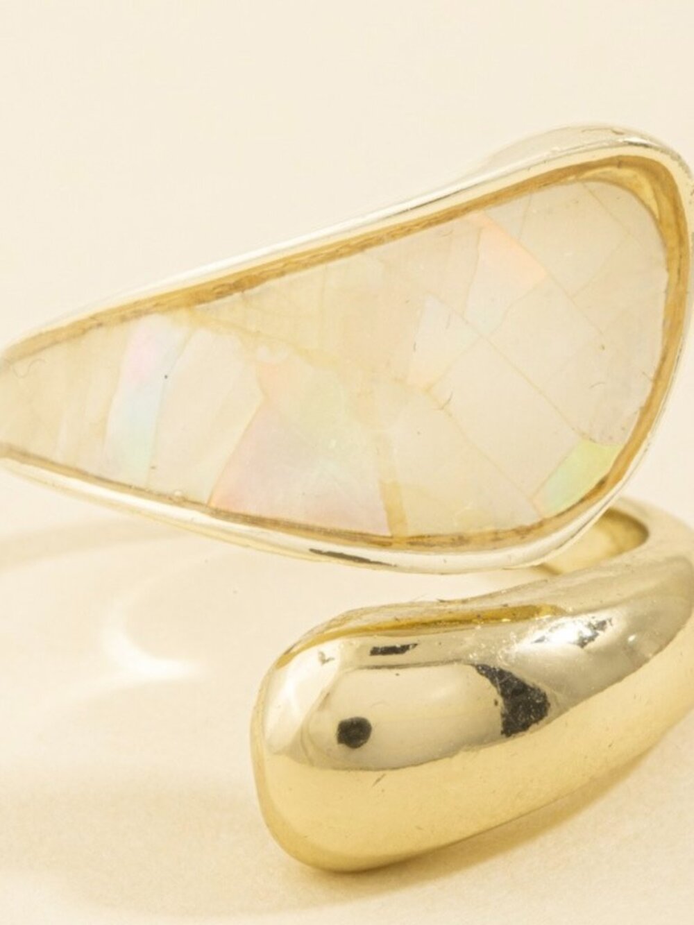 DANIELLE MOTHER OF PEARL WRAP RING